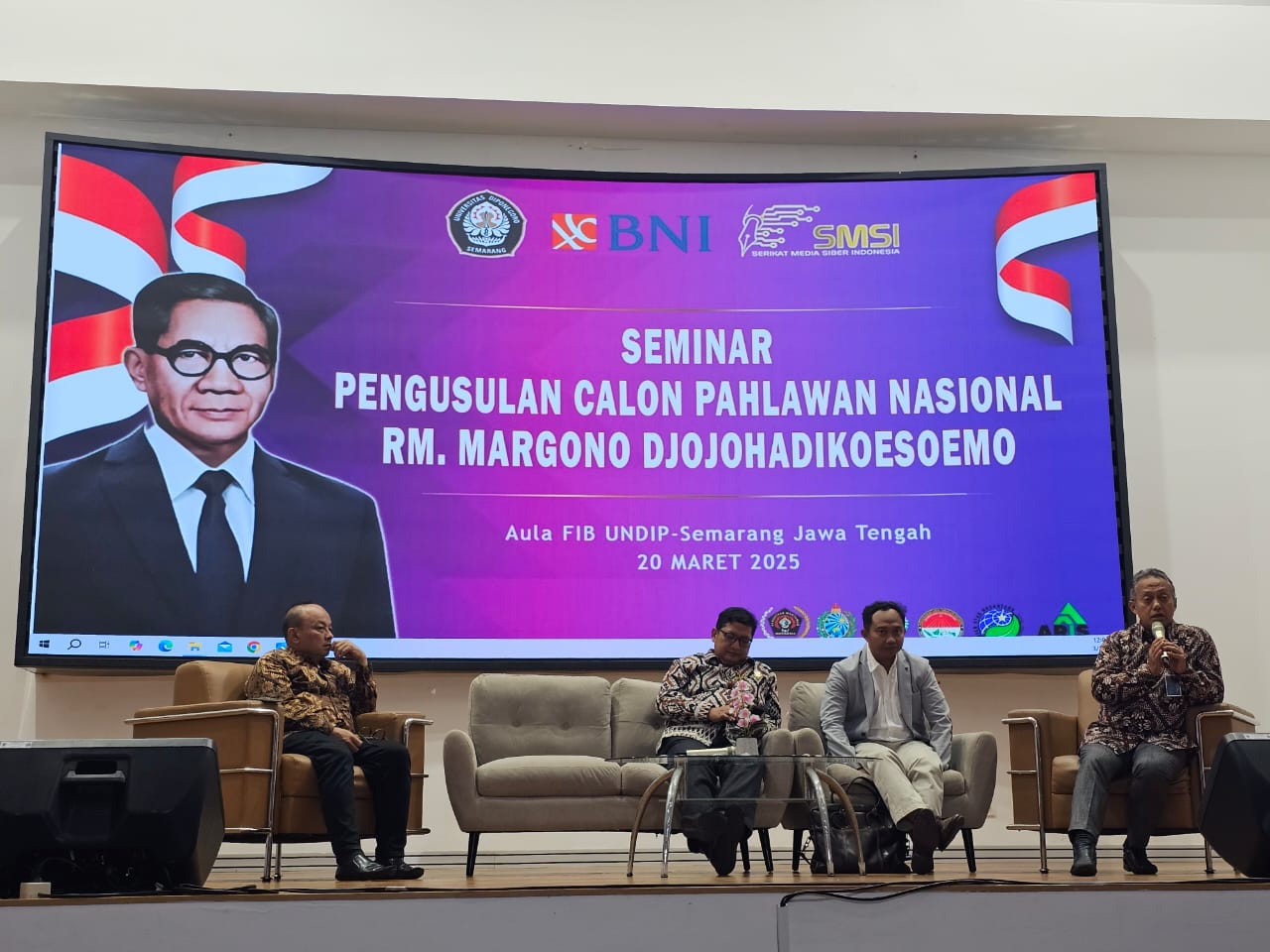 Seminar Provinsi Jawa Tengah: Kolaborasi SMSI dan Undip Perjuangkan RM Margono Djojohadikusumo Jadi Pahlawan Nasional