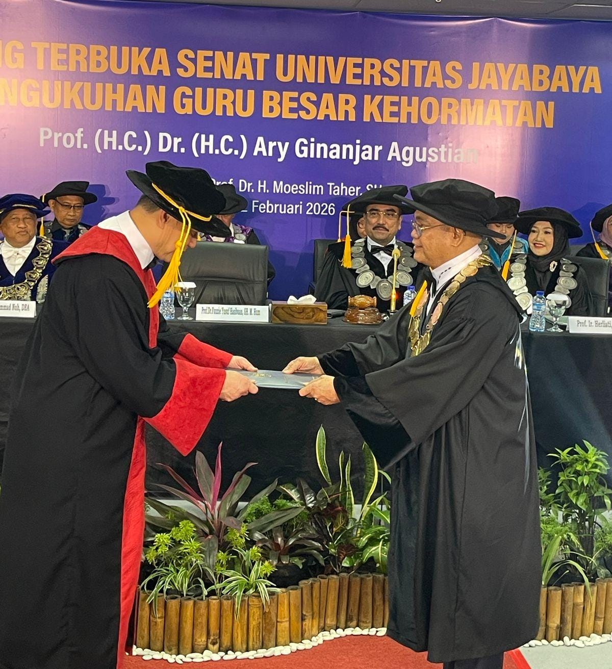 Prof. Harris Arthur Hedar: Kepakaran Ary Ginanjar dalam Karakter Hukum Layak Dianugerahi Guru Besar Kehormatan Ilmu Hukum